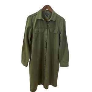 J.Crew Army Green Shirt Dress Size 10